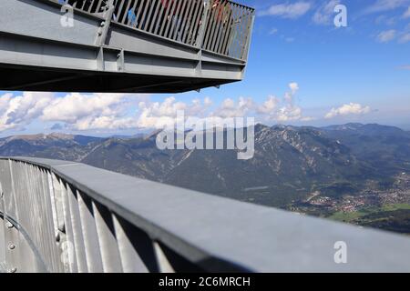 Viewing platform at the mountain station Alpspitze, Garmisch-Partenkirchen, Bavaria, Germany Stock Photo