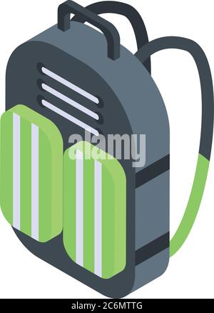 Parachuting backpack icon, isometric style Stock Vector