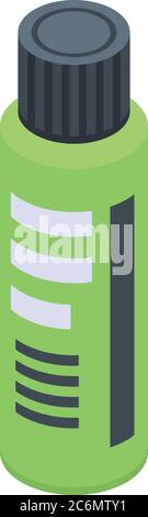 Green antiseptic icon, isometric style Stock Vector