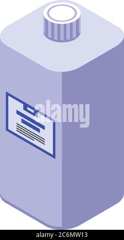 Antiseptic bottle icon, isometric style Stock Vector
