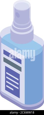 Aerosol antiseptic spray icon, isometric style Stock Vector