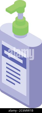 Medical dispenser antiseptic icon, isometric style Stock Vector