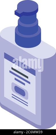 Wash dispenser antiseptic icon, isometric style Stock Vector