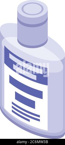Alcohol antiseptic icon, isometric style Stock Vector