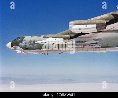 An Air-to-air Right Side View Of A B-52 Stratofortress Aircraft From ...