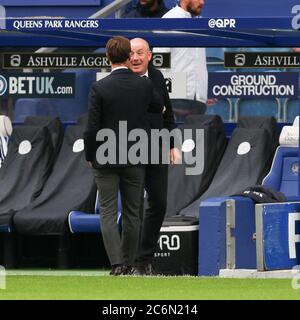 London, UK. 30th June, 2020. QPR Manager Mark Warburton greets