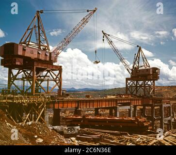 Construction work at the TVA's Douglas Dam, Tenn. - June 1942 Stock Photo