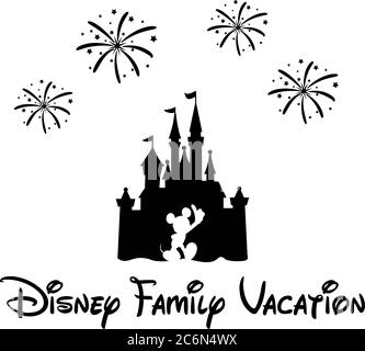 Celebration, firework, birthday Castle icon Stock Vector