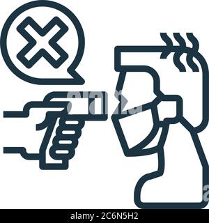 fever vector icon. fever editable stroke. fever linear symbol for use on web and mobile apps, logo, print media. Thin line illustration. Vector isolat Stock Vector
