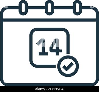 calendar vector icon. calendar editable stroke. calendar linear symbol for use on web and mobile apps, logo, print media. Thin line illustration. Vect Stock Vector