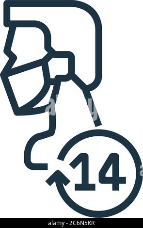 sick vector icon. sick editable stroke. sick linear symbol for use on web and mobile apps, logo, print media. Thin line illustration. Vector isolated Stock Vector