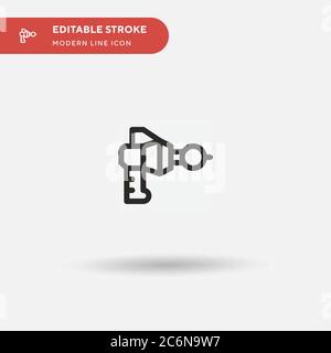 Blaster Simple vector icon. Illustration symbol design template for web mobile UI element. Perfect color modern pictogram on editable stroke. Blaster Stock Vector