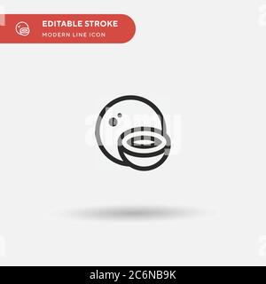Coconut Simple vector icon. Illustration symbol design template for web mobile UI element. Perfect color modern pictogram on editable stroke. Coconut Stock Vector