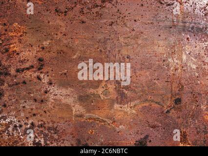 Dark worn rusty metal texture background, grungy Stock Photo