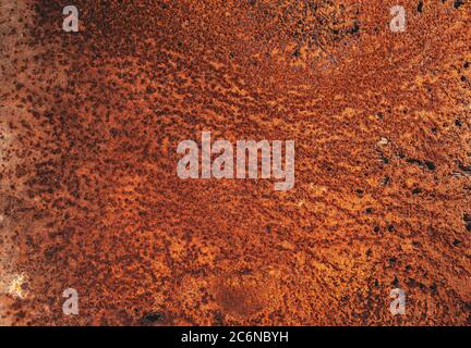 Rust on metal, background for work. Rusty metallic steel plate Stock Photo