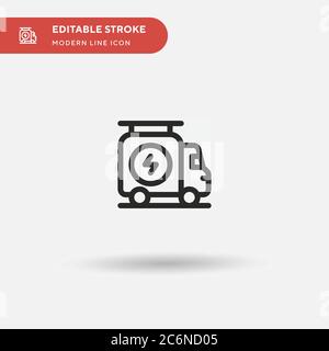 Electrician Service Simple vector icon. Illustration symbol design template for web mobile UI element. Perfect color modern pictogram on editable stro Stock Vector