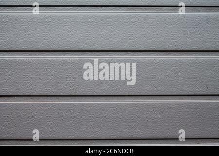 Texture of an aluminum garage door. Stock Photo