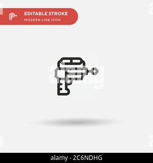 Blaster Simple vector icon. Illustration symbol design template for web mobile UI element. Perfect color modern pictogram on editable stroke. Blaster Stock Vector