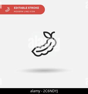 Tamarind Simple vector icon. Illustration symbol design template for web mobile UI element. Perfect color modern pictogram on editable stroke. Tamarin Stock Vector