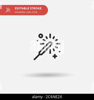 Sparkler Simple vector icon. Illustration symbol design template for web mobile UI element. Perfect color modern pictogram on editable stroke. Sparkle Stock Vector