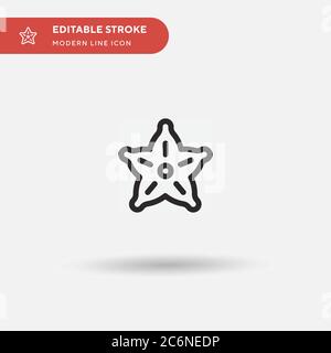 Carambola Simple vector icon. Illustration symbol design template for web mobile UI element. Perfect color modern pictogram on editable stroke. Caramb Stock Vector