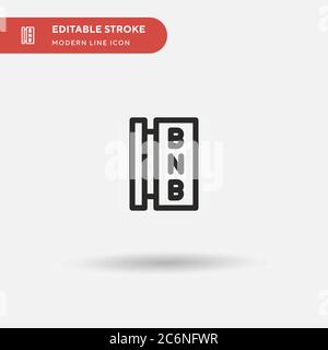 Bed And Breakfast Simple vector icon. Illustration symbol design template for web mobile UI element. Perfect color modern pictogram on editable stroke Stock Vector