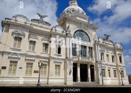 Salvador Bahia Brazil - Rio Branco Palace with colonial facade Stock Photo