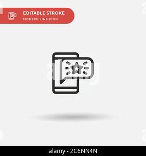 Message Simple vector icon. Illustration symbol design template for web mobile UI element. Perfect color modern pictogram on editable stroke. Message Stock Vector