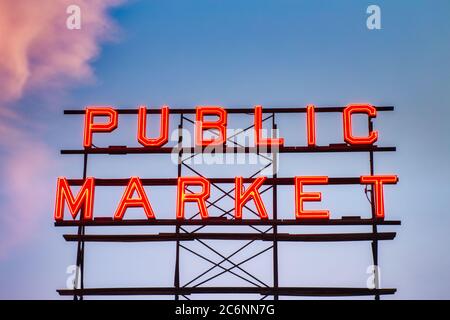 Seattle Pike Place Market, Washington, USA Stock Photo