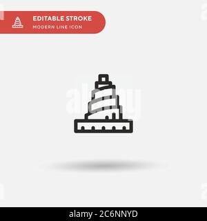 Great Mosque Of Samarra Simple vector icon. Illustration symbol design template for web mobile UI element. Perfect color modern pictogram on editable Stock Vector