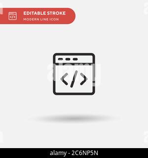 Html Simple vector icon. Illustration symbol design template for web mobile UI element. Perfect color modern pictogram on editable stroke. Html icons Stock Vector