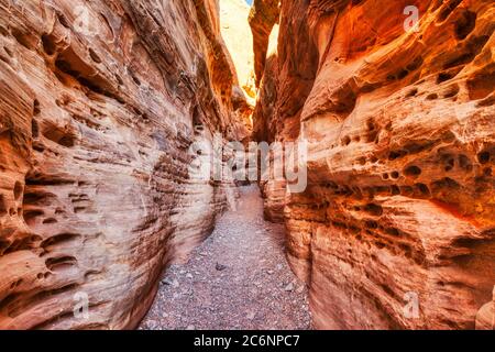 Narrows on White Domes Trail in Valley of Fire State Park near Las Vegas, Nevada, USA Stock Photo