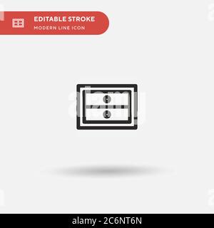 Drawers Simple vector icon. Illustration symbol design template for web mobile UI element. Perfect color modern pictogram on editable stroke. Drawers Stock Vector