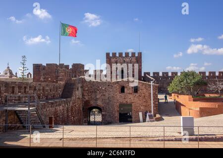 Inside The Castle Of Silves A Moorish Castle And Portuguese National Monument In Silves The Algarve Portugal Stock Photo