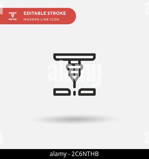 Laser Simple vector icon. Illustration symbol design template for web mobile UI element. Perfect color modern pictogram on editable stroke. Laser icon Stock Vector