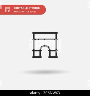 Arc Simple vector icon. Illustration symbol design template for web mobile UI element. Perfect color modern pictogram on editable stroke. Arc icons fo Stock Vector