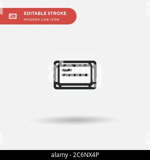 Whiteboard Simple vector icon. Illustration symbol design template for web mobile UI element. Perfect color modern pictogram on editable stroke. White Stock Vector