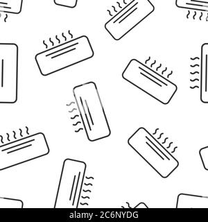 Conditioner icon in flat style. Cooler vector illustration on white isolated background. Cold climate seamless pattern business concept. Stock Vector