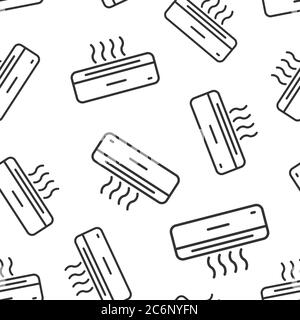 Conditioner icon in flat style. Cooler vector illustration on white isolated background. Cold climate seamless pattern business concept. Stock Vector