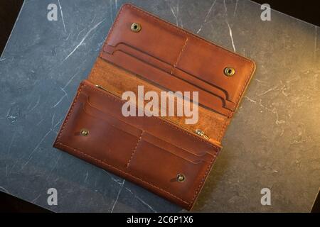 Rock Leather Purse / Wallet for Men (Colour Dark Brown)