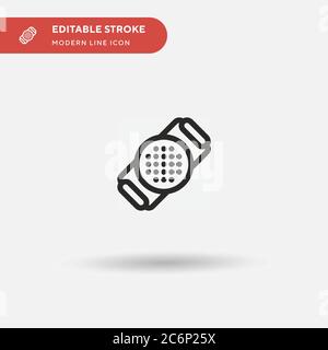 Strainer Simple vector icon. Illustration symbol design template for web mobile UI element. Perfect color modern pictogram on editable stroke. Straine Stock Vector