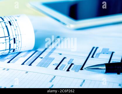 Project management - Construction project planning Stock Photo