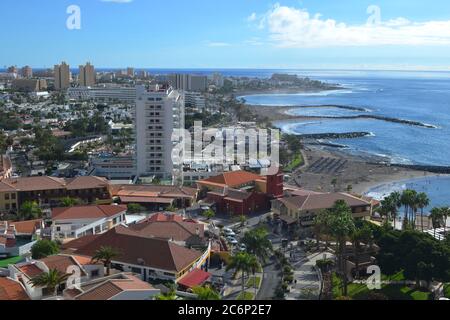 Tenerife, San Eugenio, Costa Adeje, Playa de Fanabe, Playa de Torviscas ...