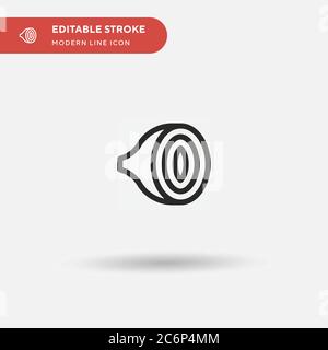 Onion Simple vector icon. Illustration symbol design template for web mobile UI element. Perfect color modern pictogram on editable stroke. Onion icon Stock Vector