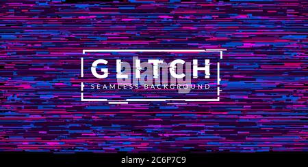 Cyber Glitch Abstract Seamless Pattern Vector Illustration Geometric Background Art Stock Vector