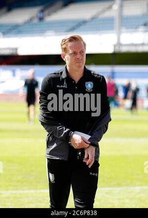 London, UK . 11th July 2020; The Kiyan Prince Foundation Stadium, London, England; English Championship Football, Queen Park Rangers versus Sheffield Wednesday; Garry Monk of Sheffield Wednesday walking back into the away tunnel at half time Credit: Action Plus Sports Images/Alamy Live News Stock Photo