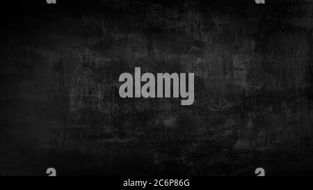 Blank front Real black chalkboard background texture in college concept for back to school kid wallpaper for create white chalk text draw graphic. Emp Stock Photo