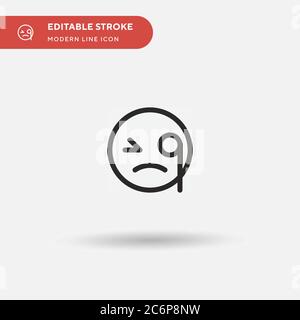 Monocle Simple vector icon. Illustration symbol design template for web mobile UI element. Perfect color modern pictogram on editable stroke. Monocle Stock Vector