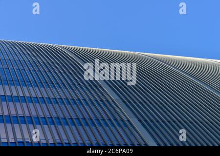 70 St Mary Axe, Roof detail, City of London. United Kingdom Stock Photo