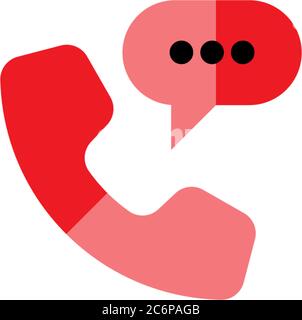 Phone bubble chat icon logo vector template Stock Vector